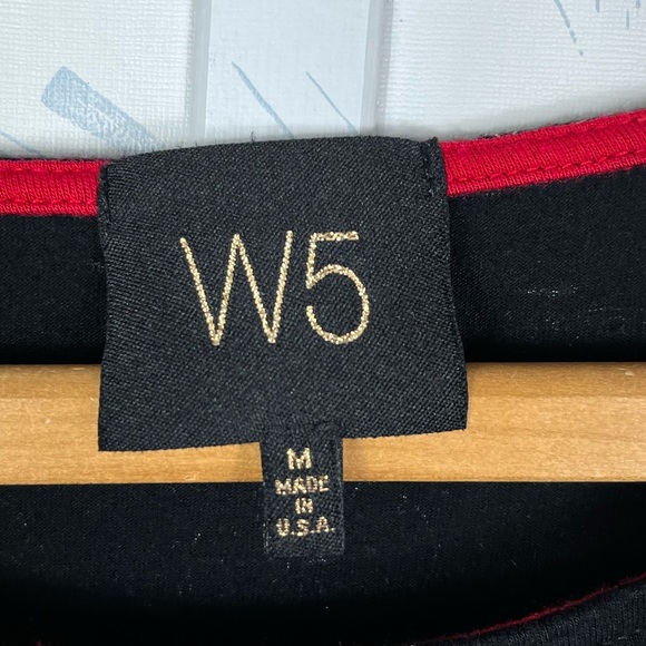 Anthropologie W5 Black Bicycle Print Short Sleeve Top Medium - Picture 8 of 8